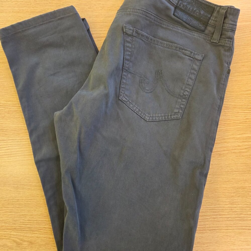 Adriano Goldschmied AG Mens The Graduate Khaki Pants Gray Tailored Leg 36 x 34